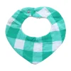 Bavoir bandana éponge carreaux verts - Les Inséparables