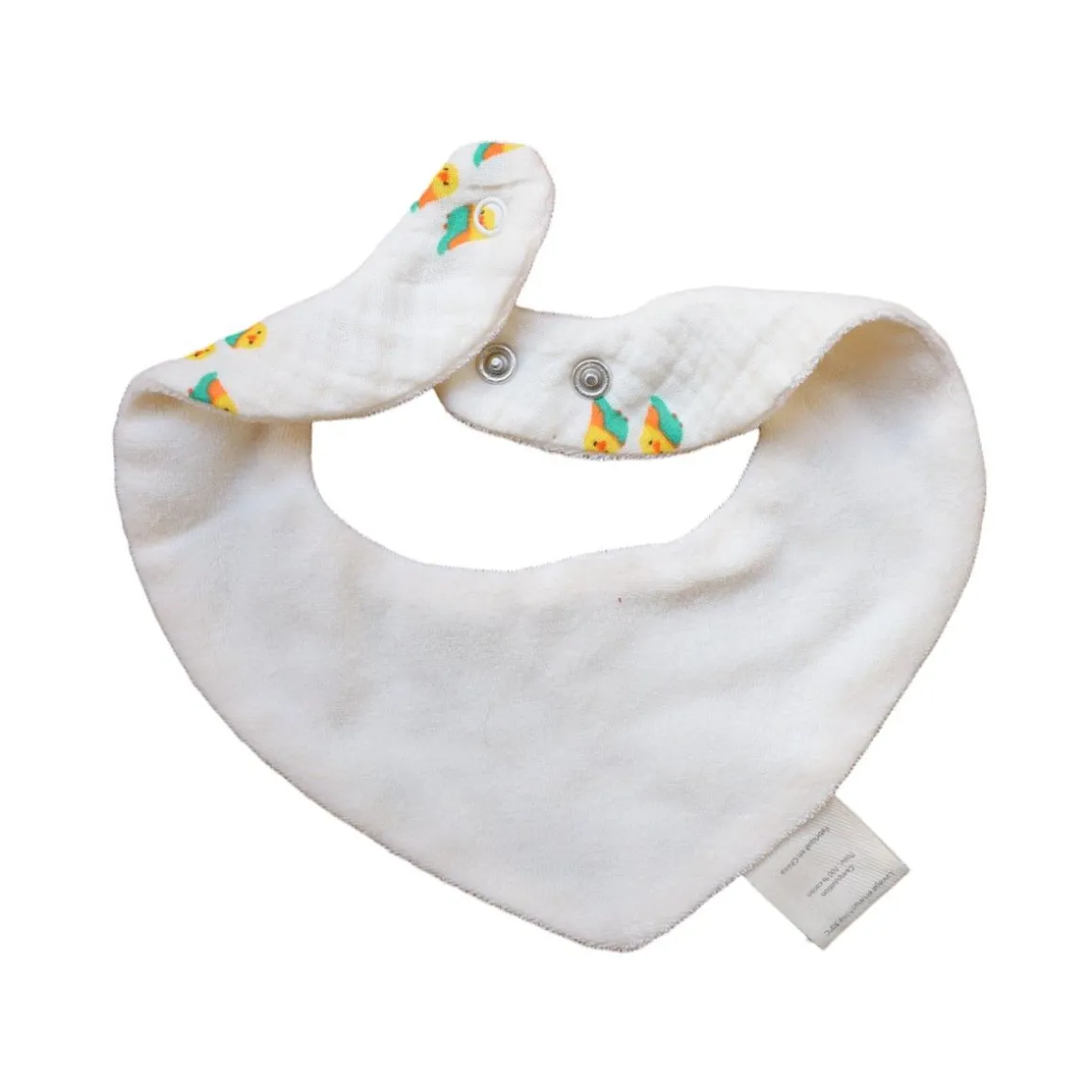 Bavoir bandana éponge oiseaux - Les Inséparables