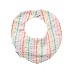 Bavoir bandana rayé multicolore - Miaou