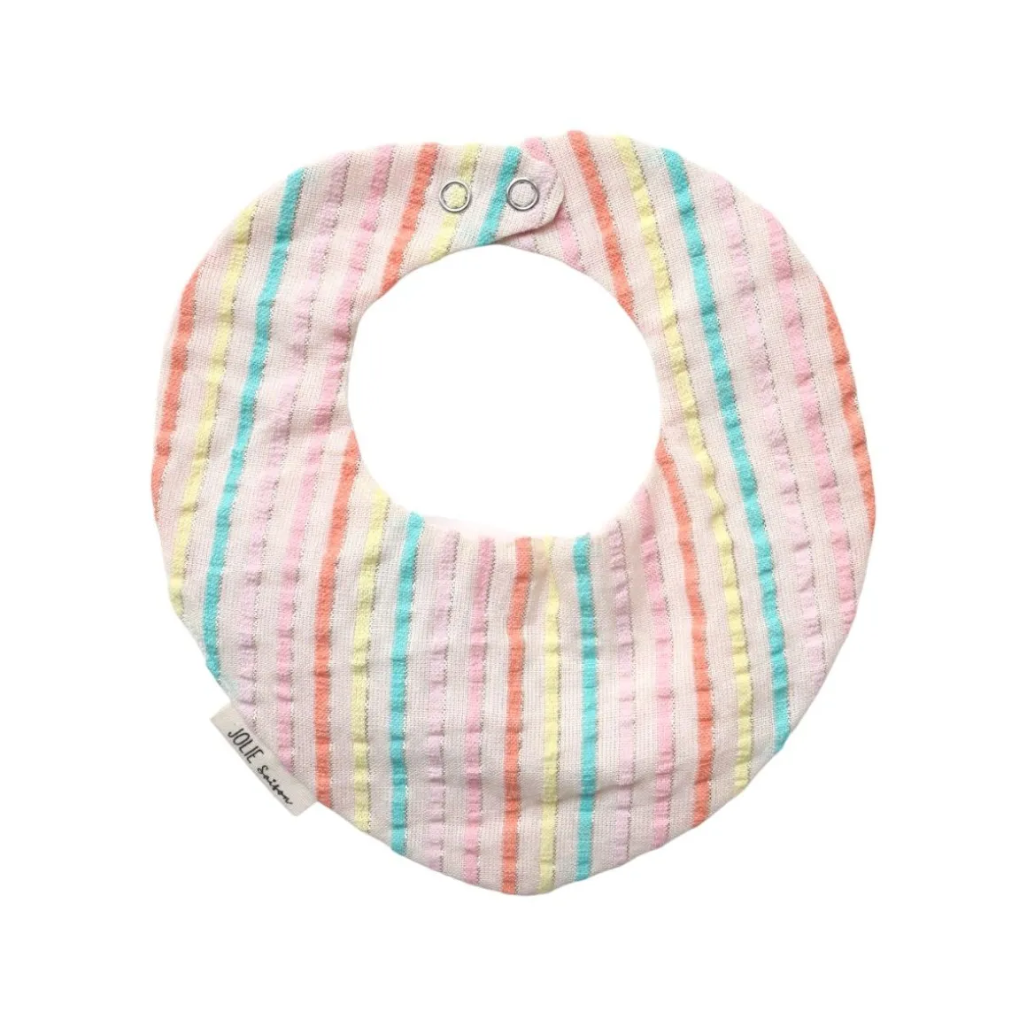 Bavoir bandana rayé multicolore - Miaou