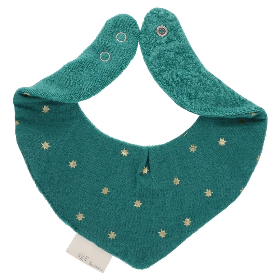 Bavoir bandana vert étoiles - Ma bonne étoile