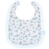 Bavoir dentelle fleurs roses
