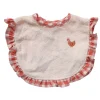 Bavoir froufrous vichy - La petite poule rousse