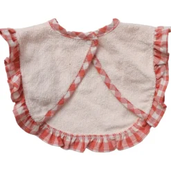 Bavoir froufrous vichy - La petite poule rousse