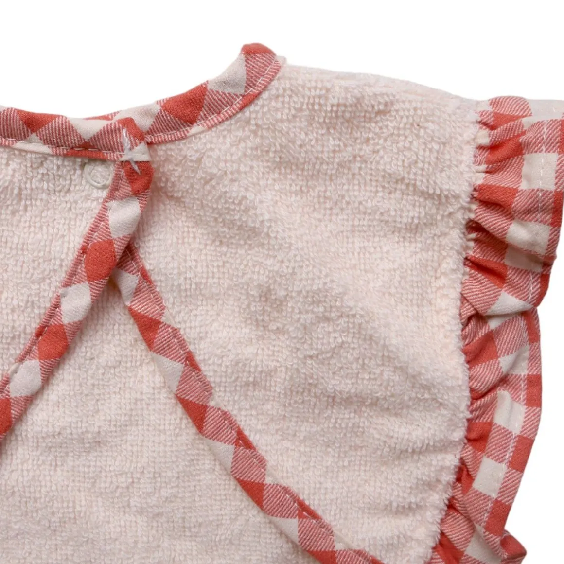 Bavoir froufrous vichy - La petite poule rousse