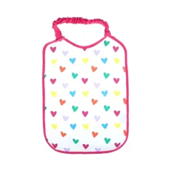 Bavoir long élastique multicoeurs