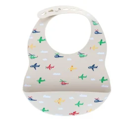 Bavoir silicone imprimé avion