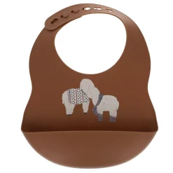 Bavoir silicone marron - Doux comme un agneau