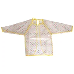 Bavoir tablier manches longues cœurs multicolores 3-5 ans