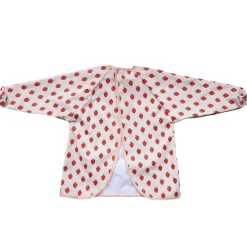 Bavoir tablier manches longues fraise 3-5 ans