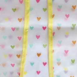 Bavoir tablier manches longues cœurs multicolores 3-5 ans