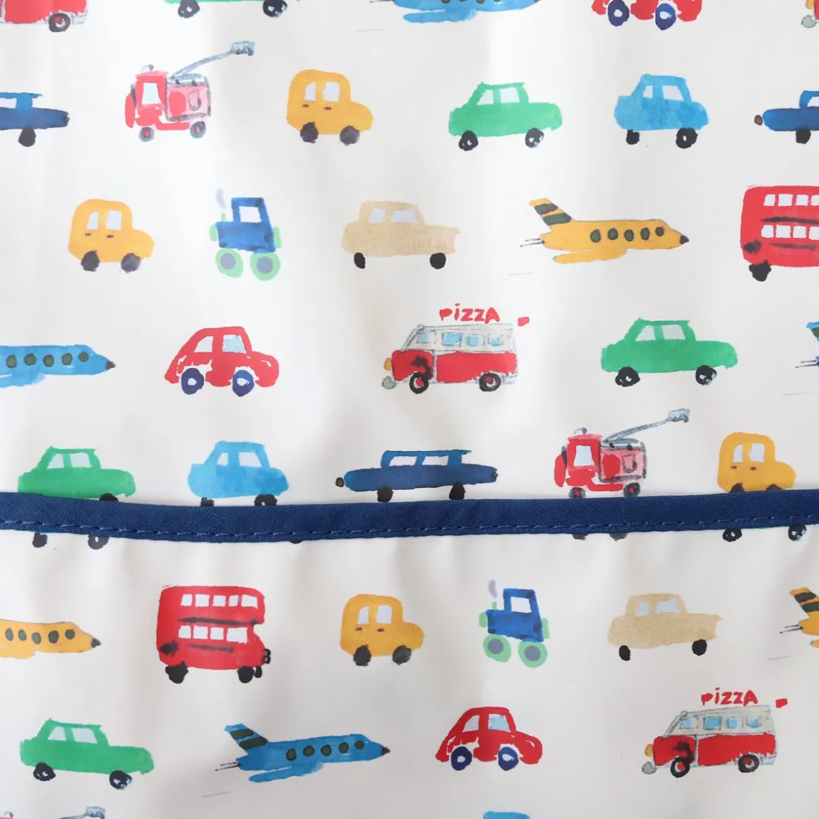 Bavoir tablier manches longues véhicules 1-3 ans