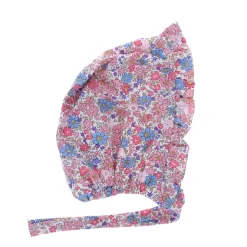 Béguin fleuri bleu et rose 0-6 mois