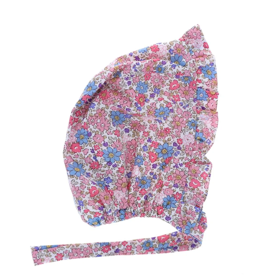 Béguin fleuri rose et bleu 6-12 mois