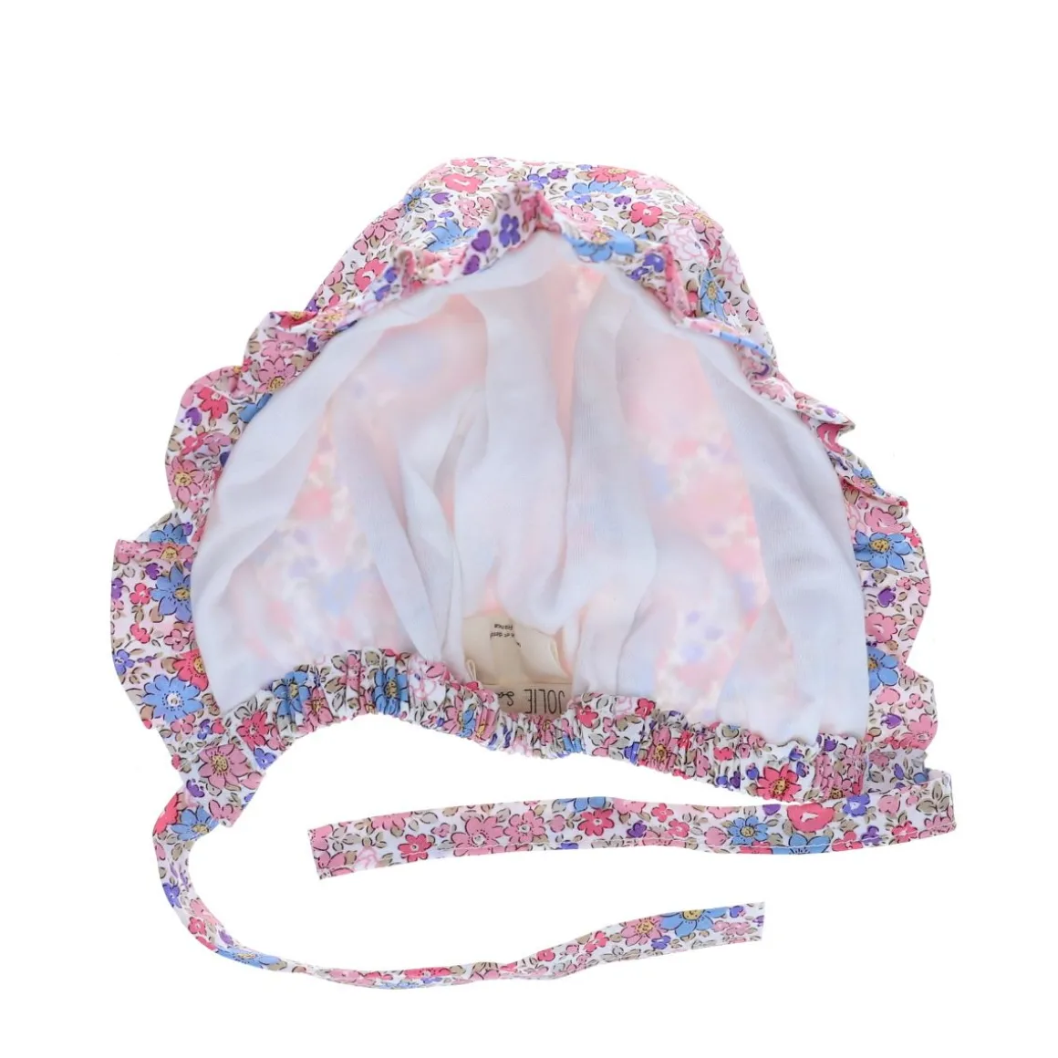 Béguin fleuri rose et bleu 6-12 mois