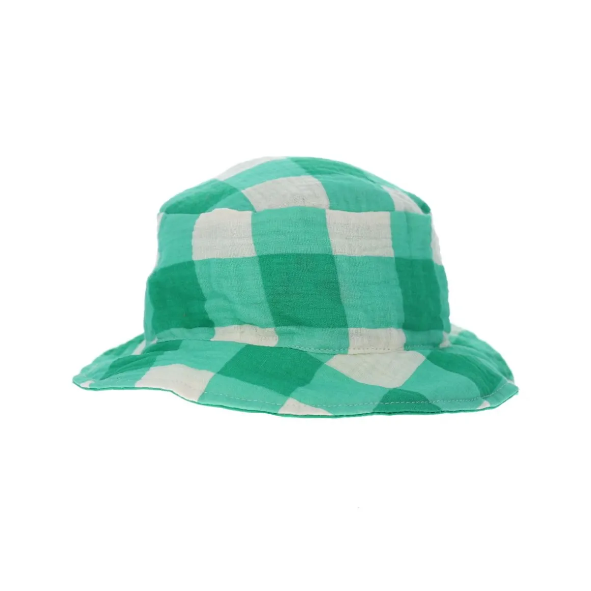 Bob bébé réversible 0-6 mois vert/carreaux - Les Inséparables