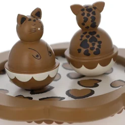 Boite à musique léopard marron - Chaton