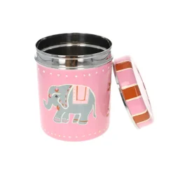 Boite cylindrique motifs Indiens éléphant