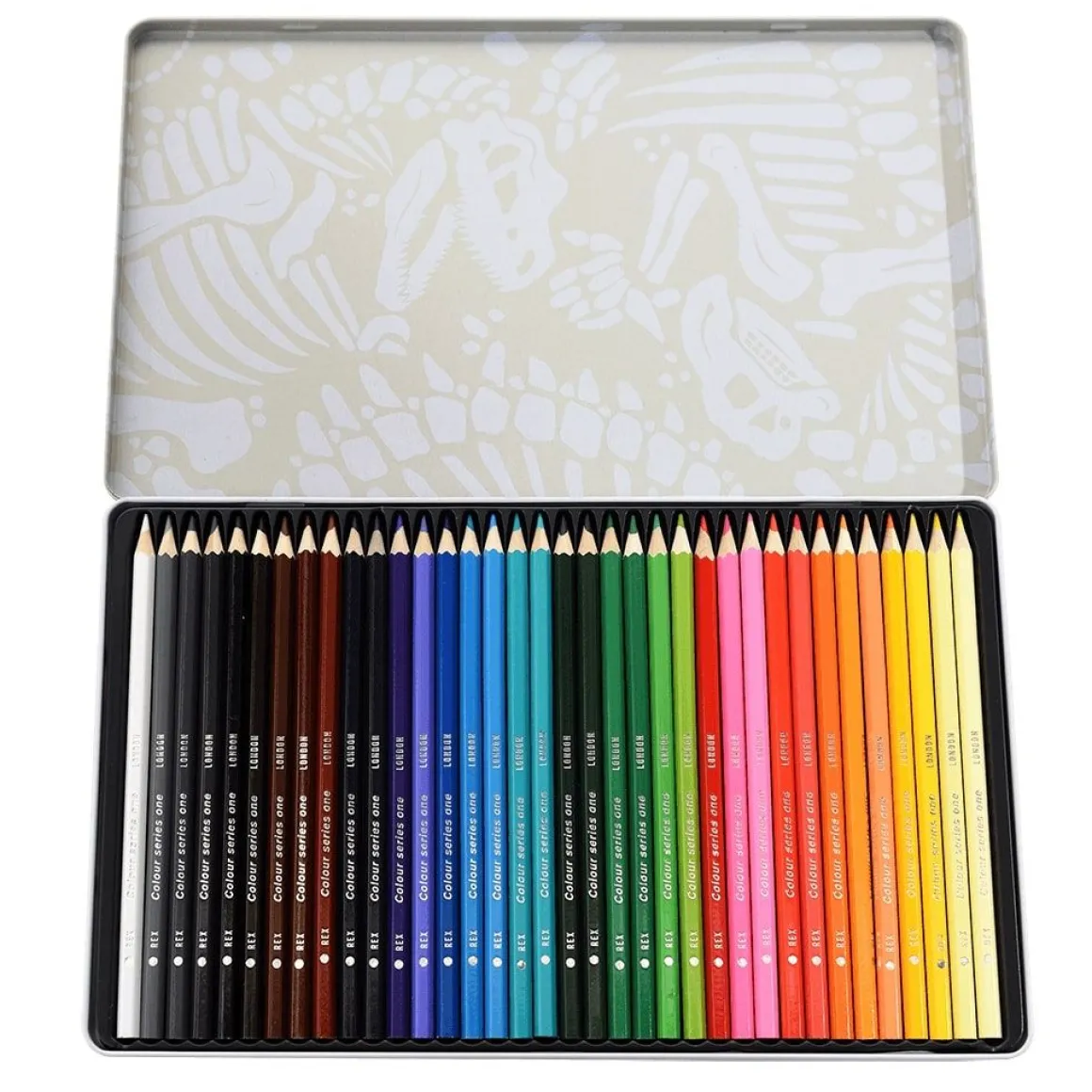 Boite de 36 crayons de couleurs motifs dinosaures