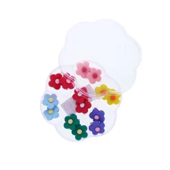 Boite de 7 paires de boucles d'oreilles fleurs