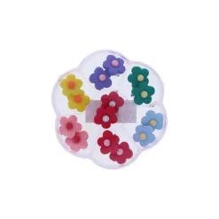 Boite de 7 paires de boucles d'oreilles fleurs