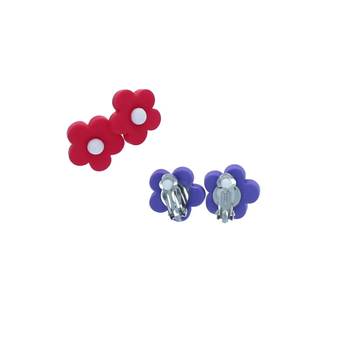 Boite de 7 paires de boucles d'oreilles fleurs