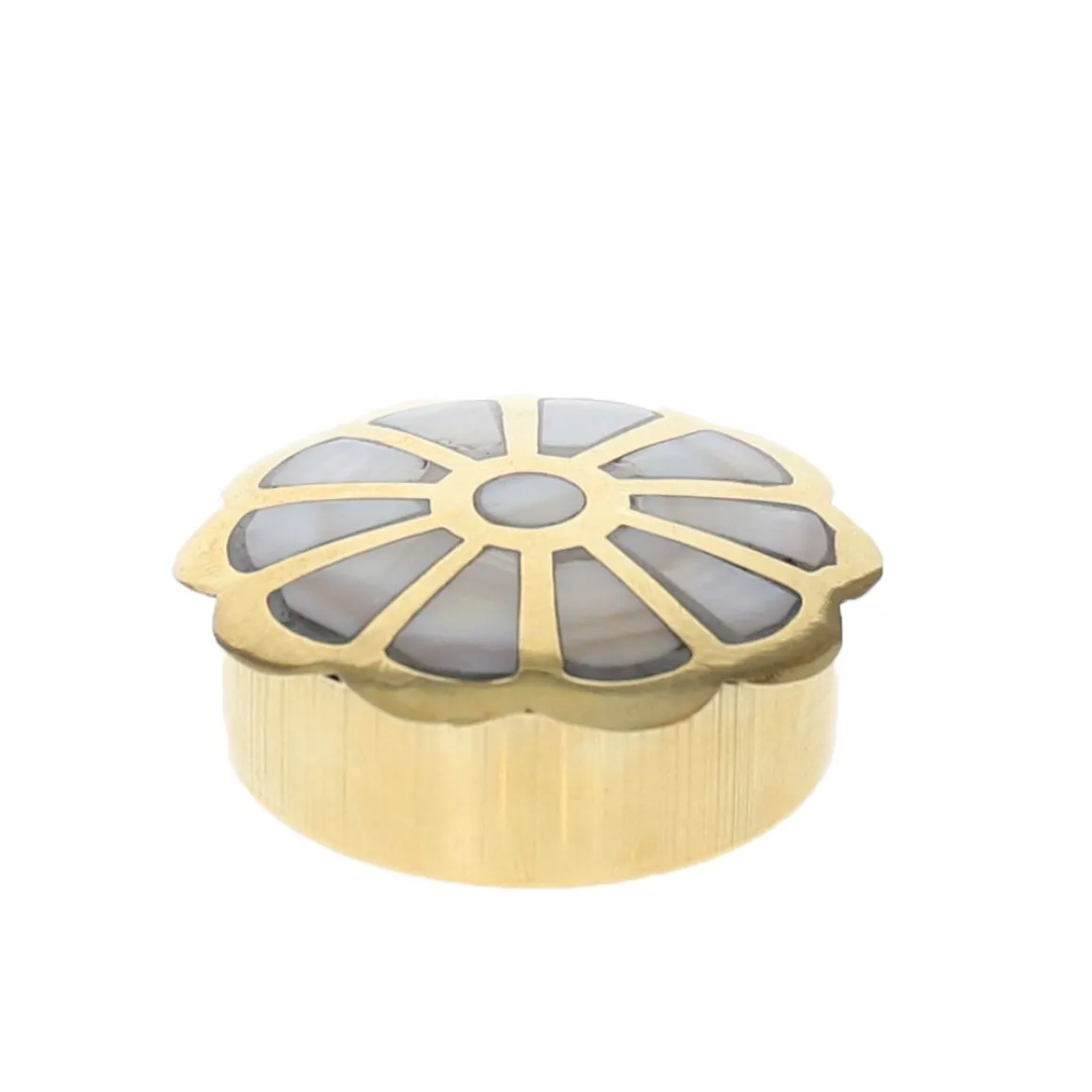Boite dorée couvercle fleur