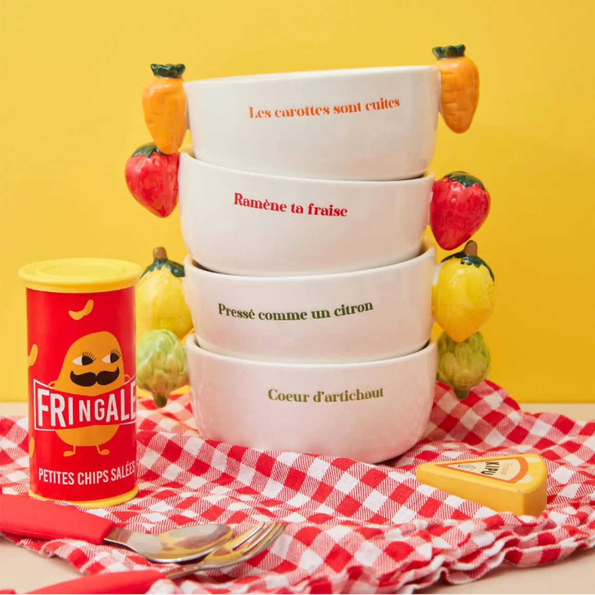 Bol avec anses citrons
