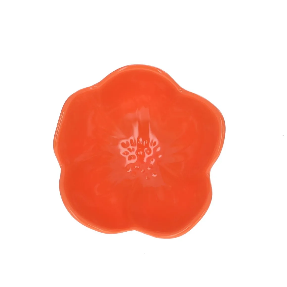 Bol en mélamine fleur orange