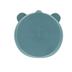 Bol ours silicone bleu ciel