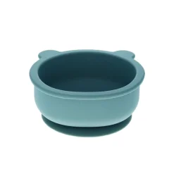 Bol ours silicone bleu ciel