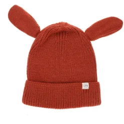 Bonnet oreilles lapin terracotta