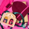 Bonnet rose et bordeaux adulte