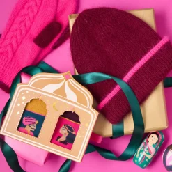 Bonnet rose et bordeaux adulte