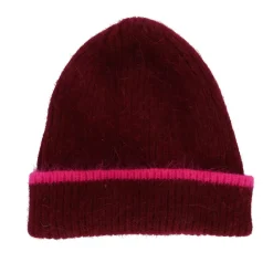 Bonnet rose et bordeaux adulte