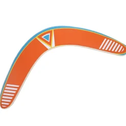 Boomerang orange en bois