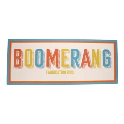 Boomerang orange en bois
