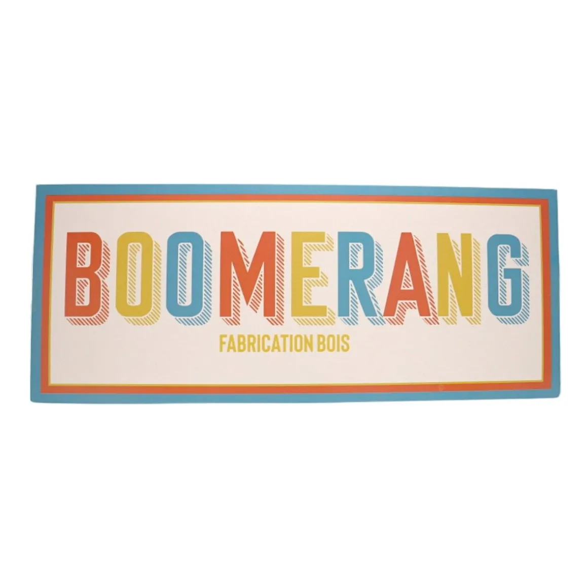 Boomerang orange en bois