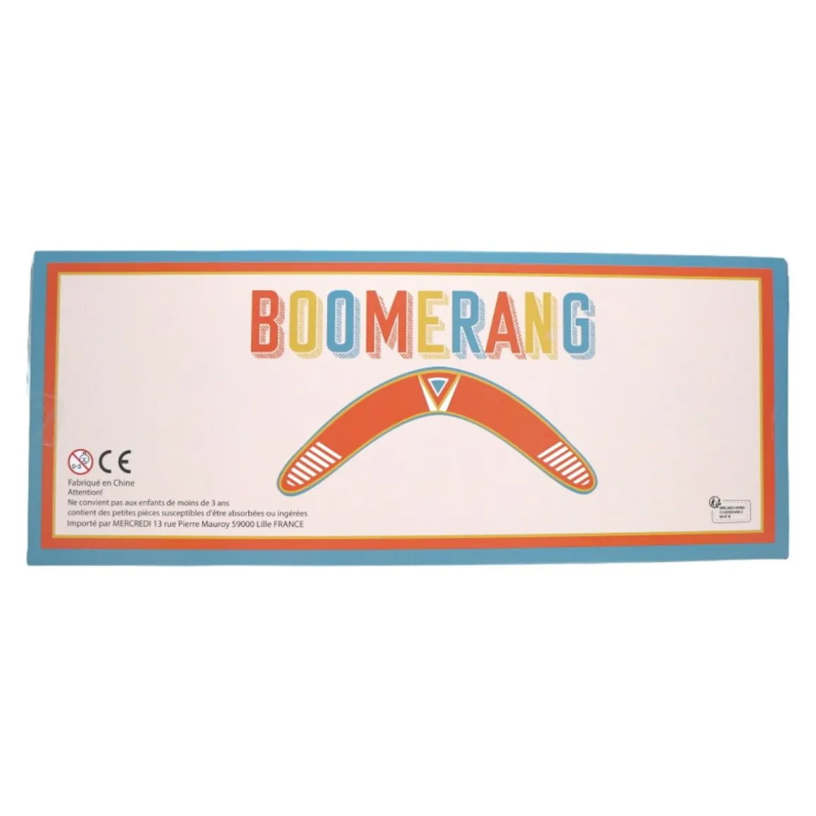 Boomerang orange en bois