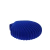 Boîte à bijoux velours grand coquillage bleu
