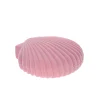 Boîte à bijoux velours grand coquillage rose