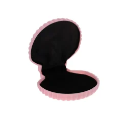 Boîte à bijoux velours grand coquillage rose