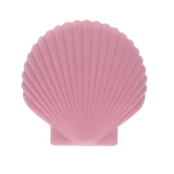 Boîte à bijoux velours grand coquillage rose