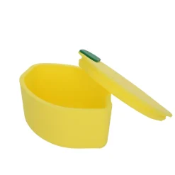 Boîte à goûter en silicone citron
