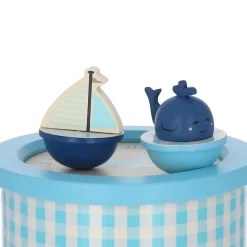 Boîte à musique bateau et baleine