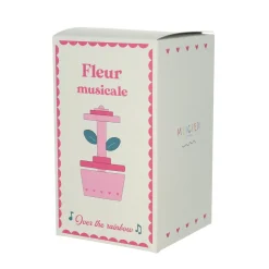 Boîte à musique fleur rose
