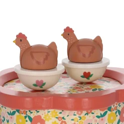 Boîte à musique fleurie - La petite poule rousse