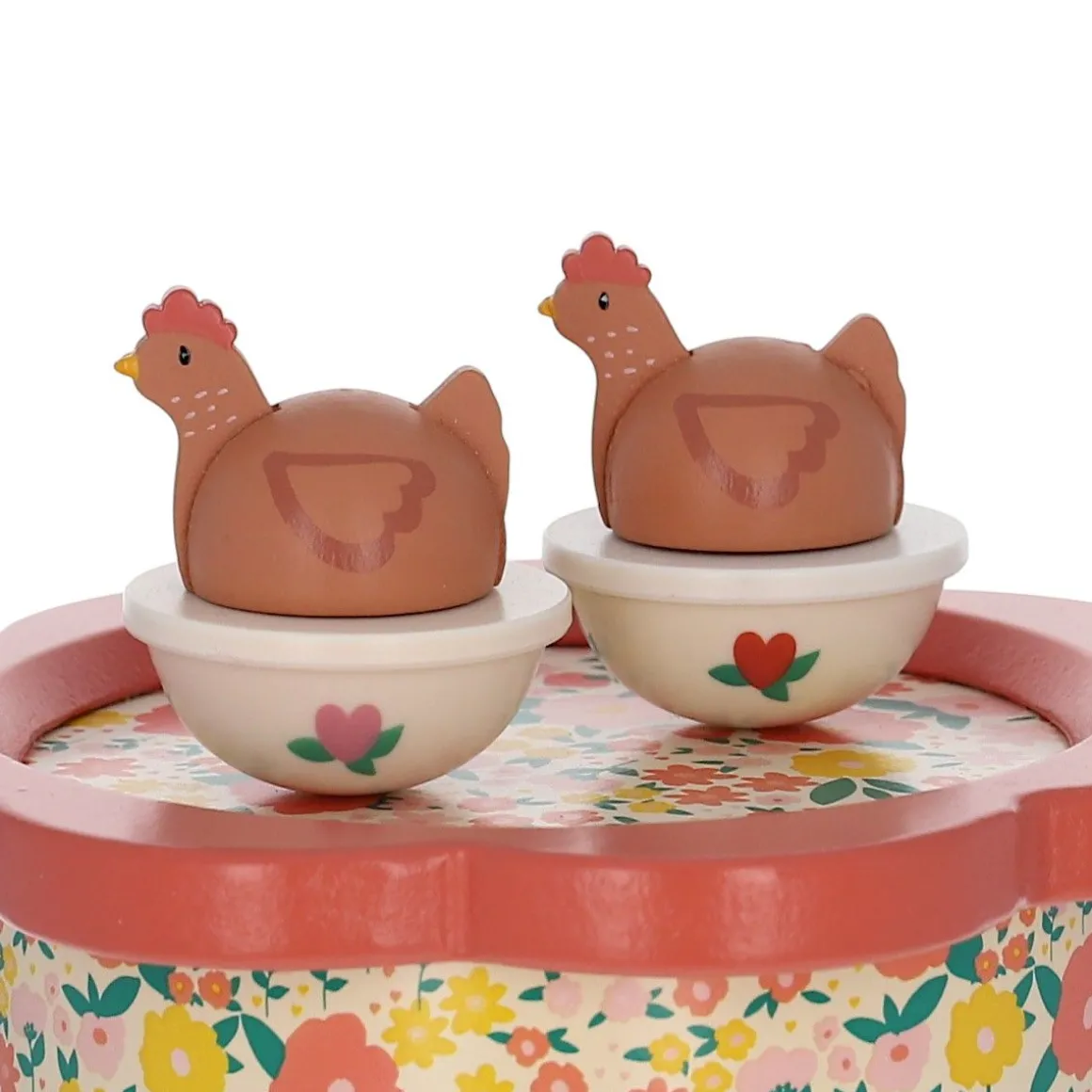 Boîte à musique fleurie - La petite poule rousse
