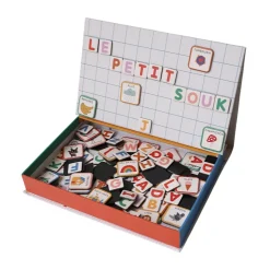 Boîte alphabet magnétique et images