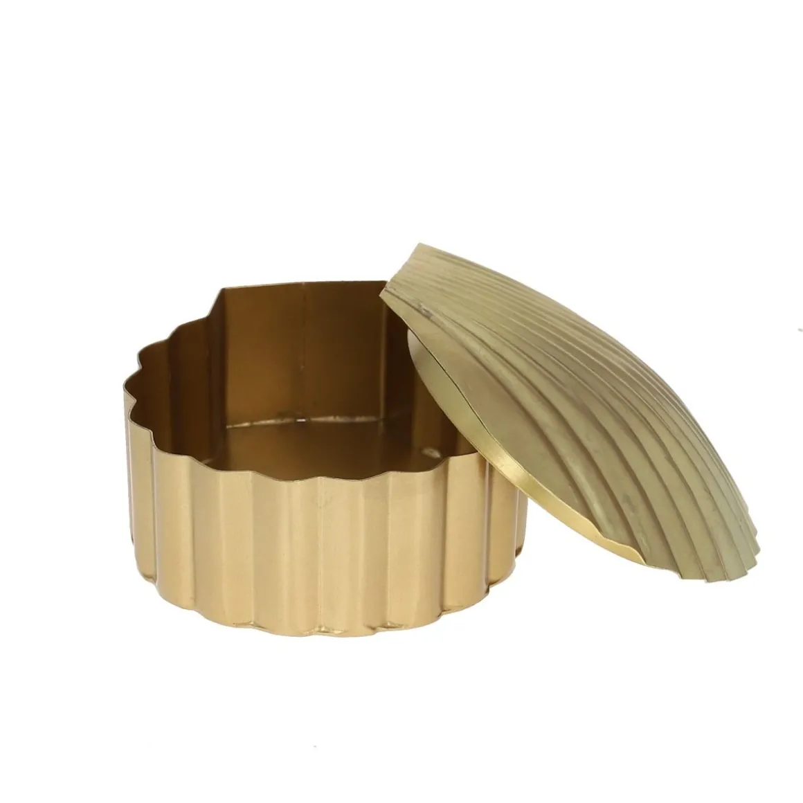 Boîte coquillage en laiton